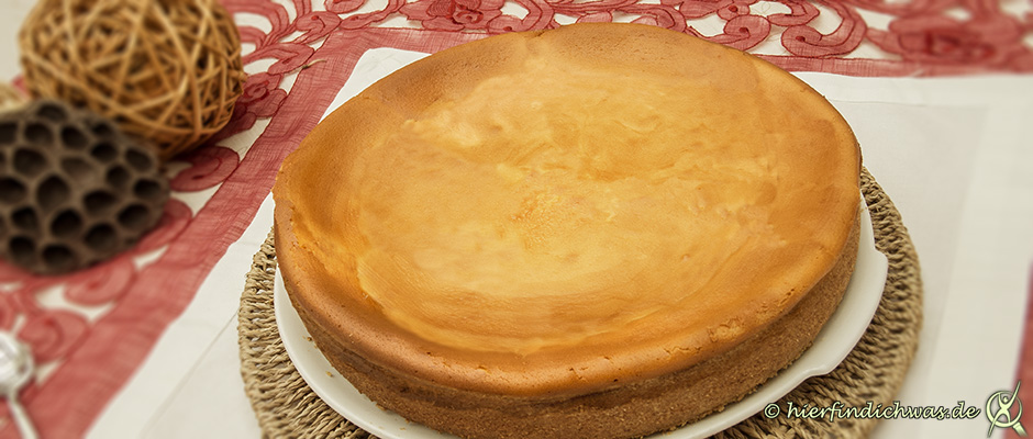 Käsekuchen mit Boden, formstabil, sackt nicht ab