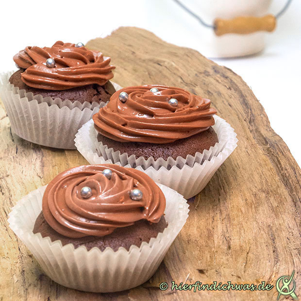 Cupcake mit Schokoladen Frosting