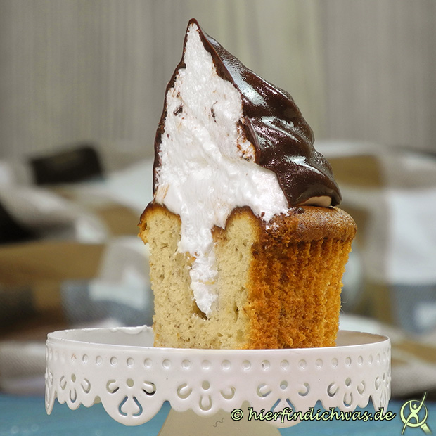 Anschnittbild der Mohrenkopfmuffins