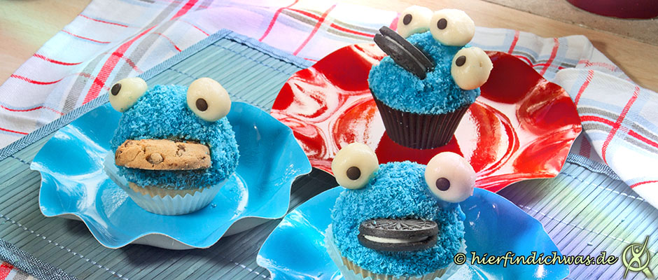 Das keksverschlingende Krümelmonster – Krümelmonster Cupcakes