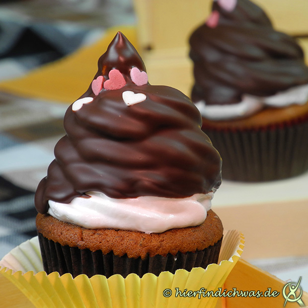 Mohrenkopfmuffin mit Bananenteig