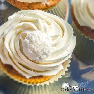 Cupcake mit weißer Schokolade