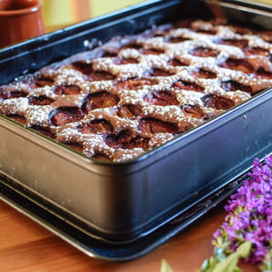 Rezept fuer Zwetschgenkuchen