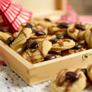 Weihnachtsplaetzchen mit Mokka