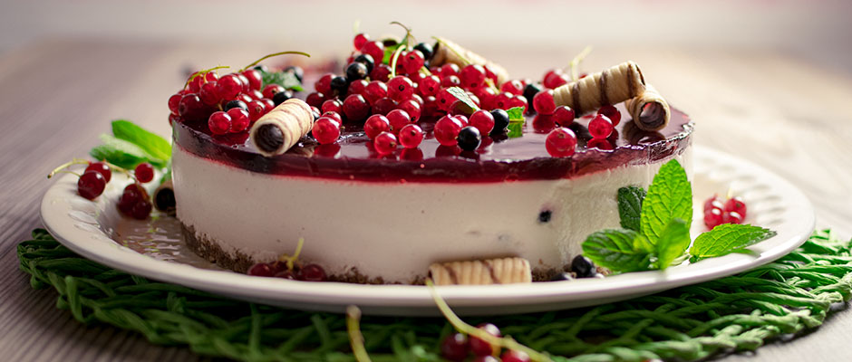 Johannisbeertorte mit Kruemelboden