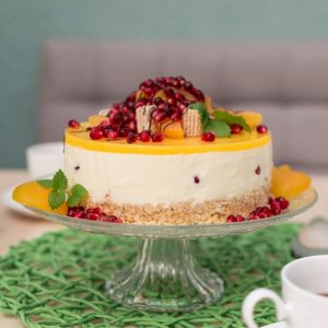 Tortenrezept mit Aprikose und Broeselboden