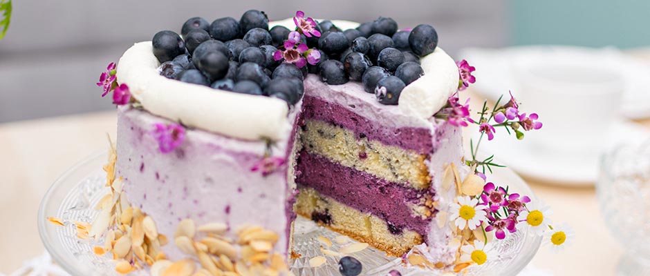 Heidelbeertorte mit Mascarponecreme