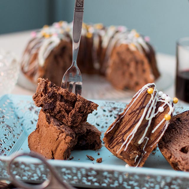 Gugelhupf Rezept mit Rotwein und Schoko