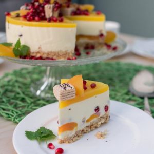 Tortenrezept mit Aprikose und Granatapfel