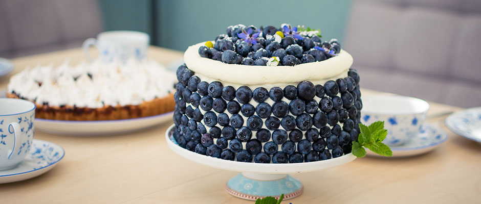 Blaubeertorte mit einem Hauch Orange & Vanillecreme